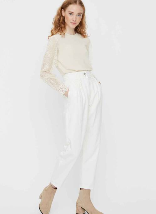 Blugi cu croială dreaptă alb VERO MODA femeie