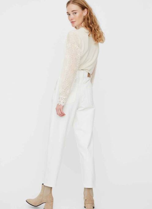 Blugi cu croială dreaptă alb VERO MODA femeie