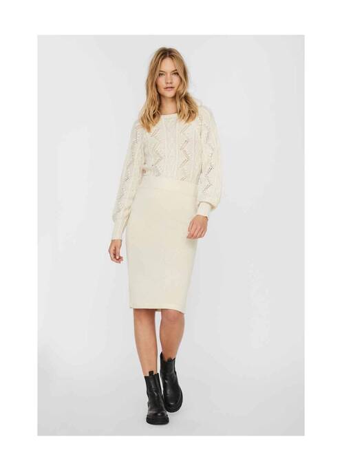 Fustă midi bej VERO MODA femeie