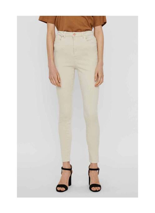 Blugi skinny bej VERO MODA femeie