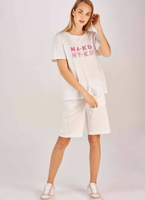 Bermudă alb NA-KD femeie