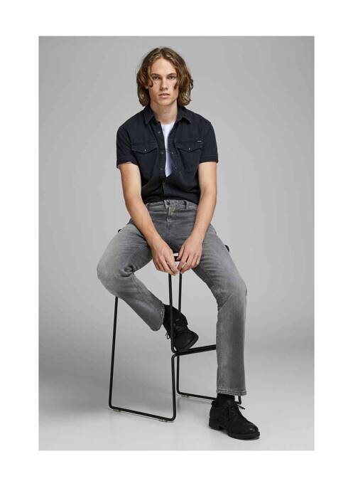 Blugi cu croială dreaptă negru JACK & JONES bărbat