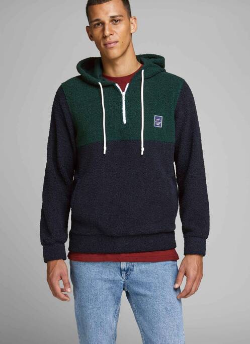 Hanorac cu glugă verde JACK & JONES bărbat