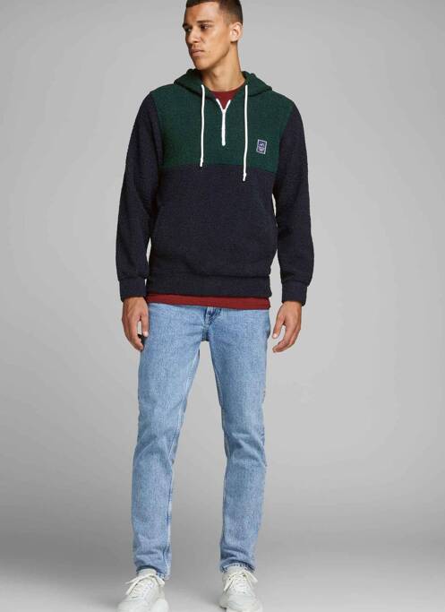 Hanorac cu glugă verde JACK & JONES bărbat