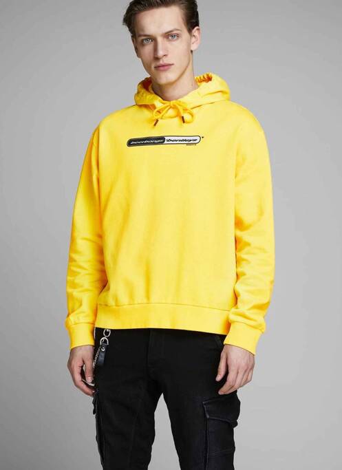 Hanorac cu glugă galben JACK & JONES bărbat