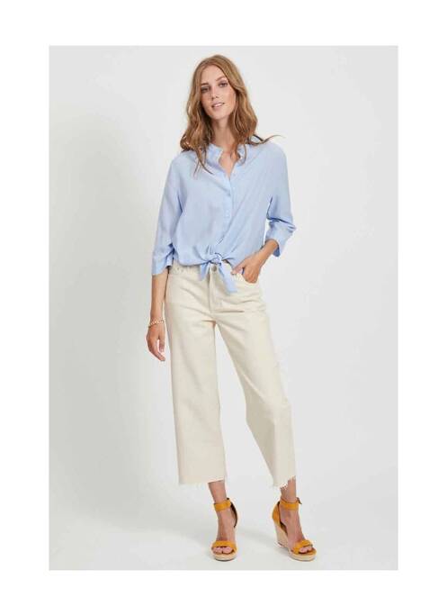 Blugi cu croială dreaptă bej VILA femeie