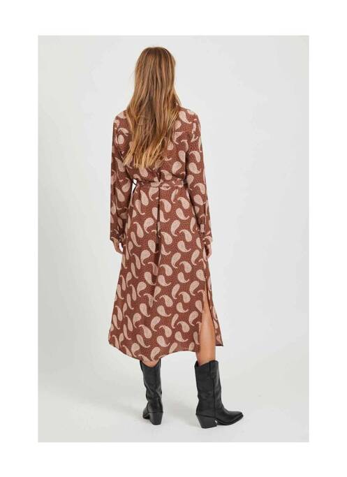 Rochie midi maro VILA femeie