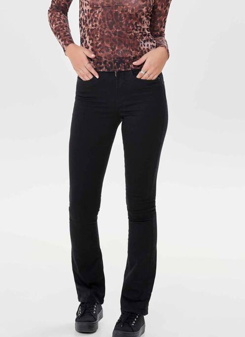 Blugi cu croială evazată negru ONLY femeie