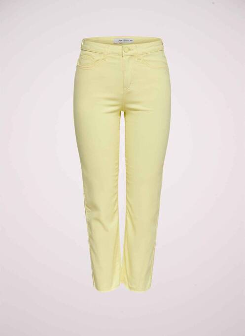 Pantalon drept galben JACQUELINE DE YONG femeie