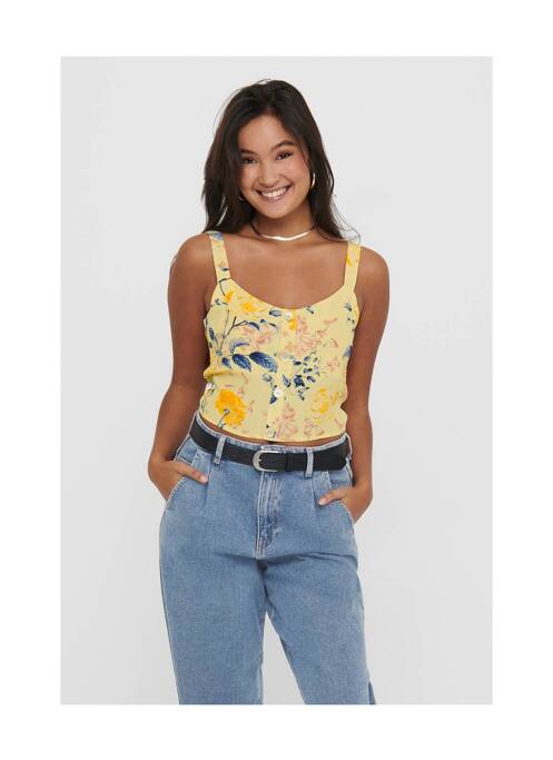 Top scurt galben ONLY femeie