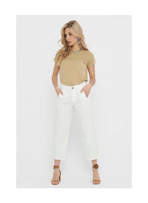 Pantalon chino alb JACQUELINE DE YONG femeie