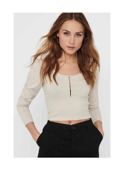 Top scurt alb ONLY femeie