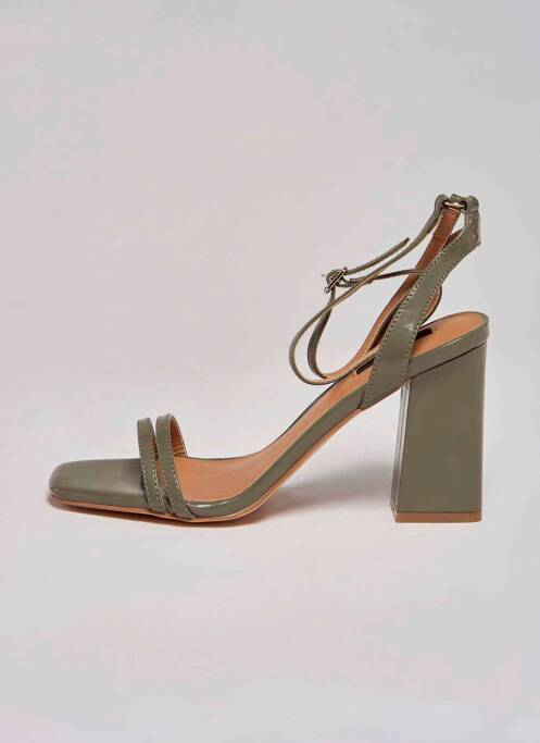 Sandale/pantofi decupați verde ONLY femme