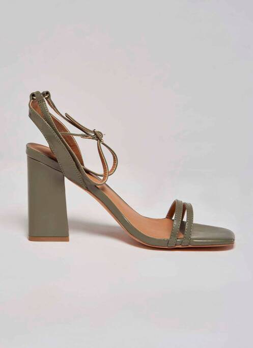 Sandale/pantofi decupați verde ONLY femme