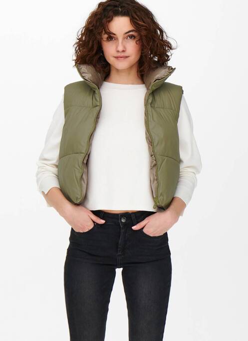 Geacă matlasată verde ONLY femeie