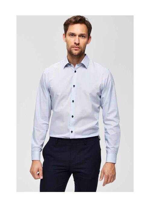 Cămașă cu mâneci lungi alb SELECTED bărbat