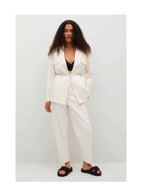 Pantalon 7/8 bej MANGO femeie