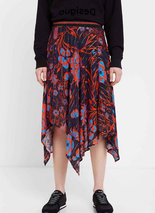 Fustă midi albastru DESIGUAL femeie