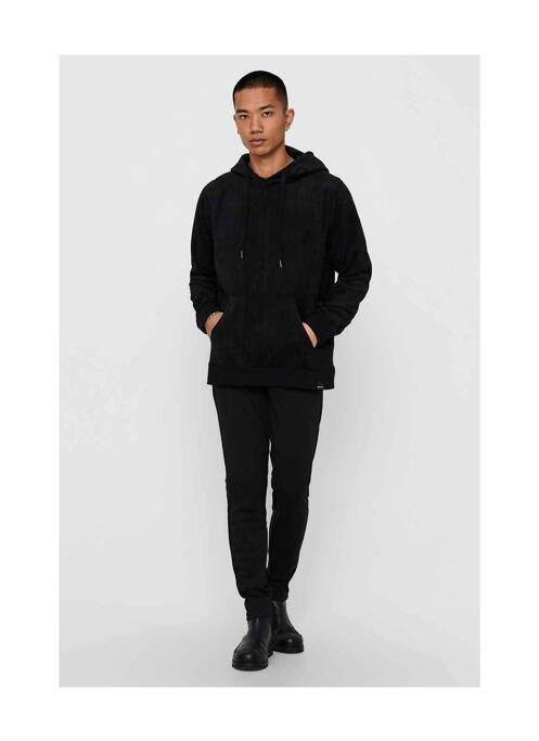 Hanorac cu glugă negru ONLY&SONS bărbat