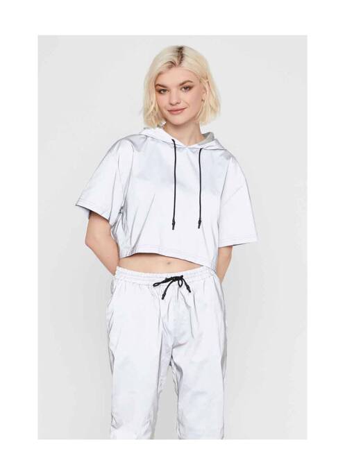 Top scurt argintiu NOISY MAY femeie