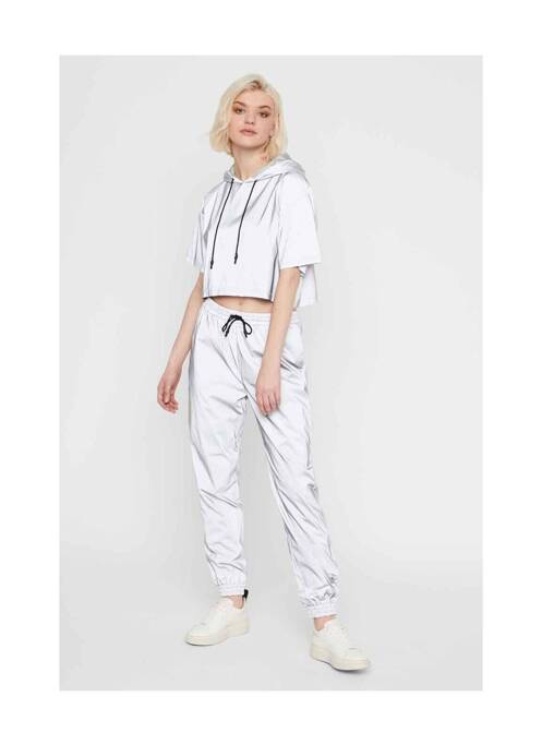 Top scurt argintiu NOISY MAY femeie