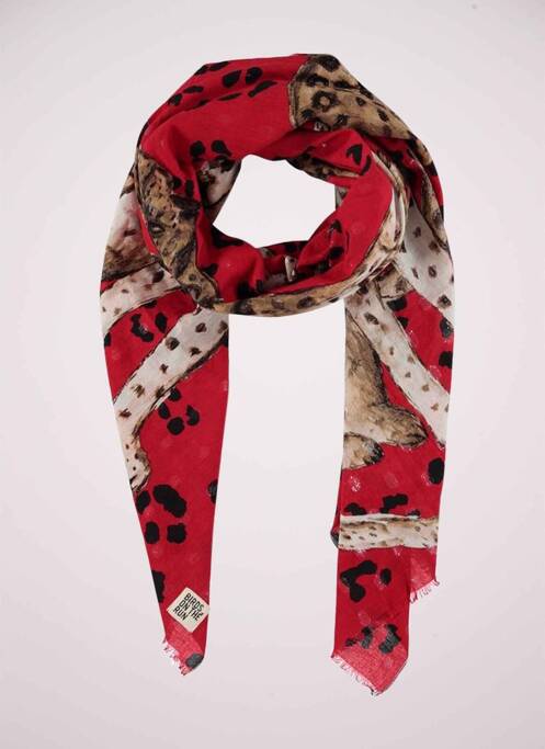 Șal roșu BIRDS ON THE RUN femeie