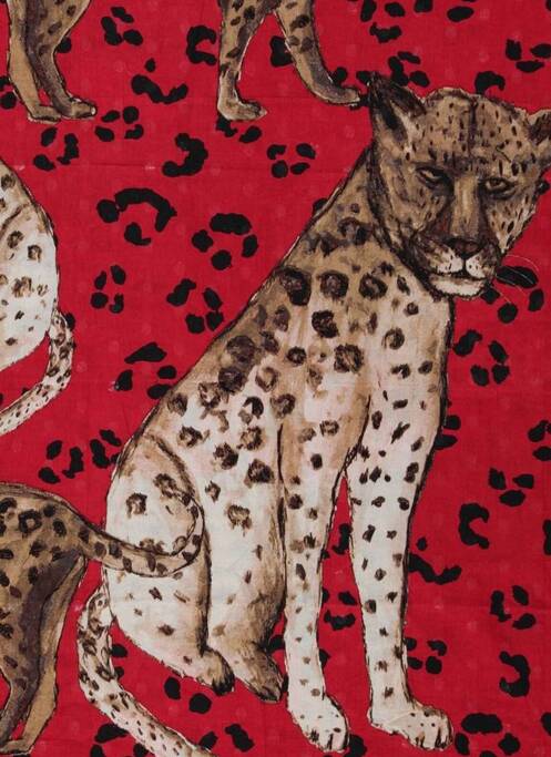 Șal roșu BIRDS ON THE RUN femeie