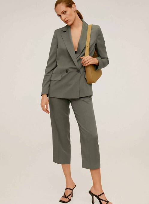 Pantalon 7/8 verde MANGO femeie