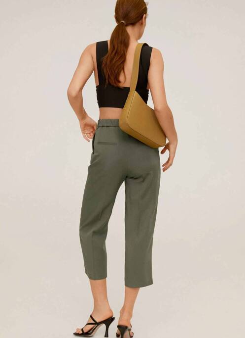 Pantalon 7/8 verde MANGO femeie