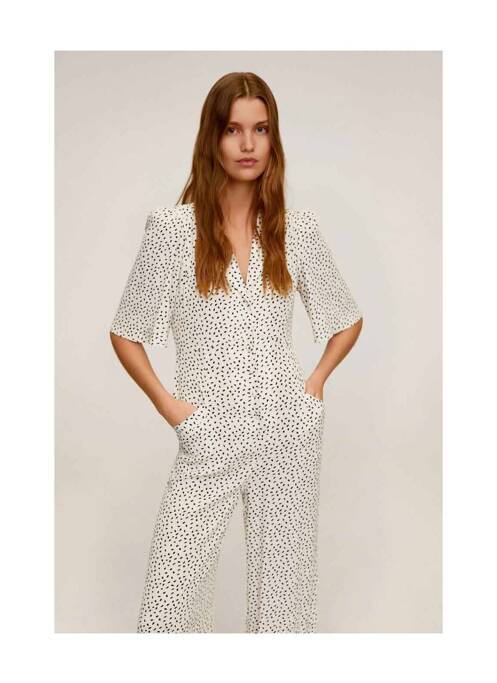 Salopetă-pantalon alb MANGO femeie
