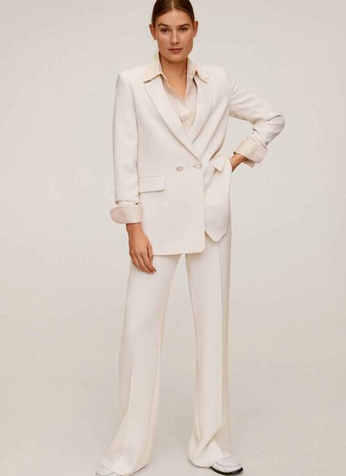 Pantalon larg bej MANGO femme