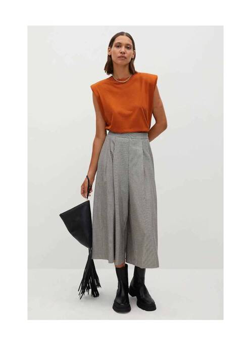 Pantalon trei sferturi gri MANGO femeie