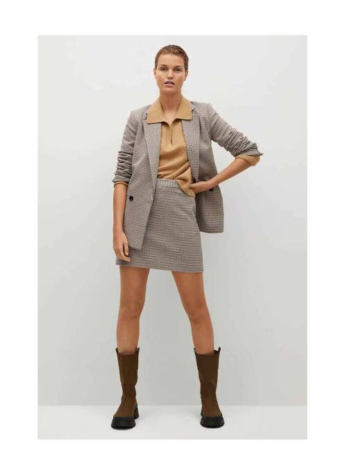 Fustă scurtă maro MANGO femeie