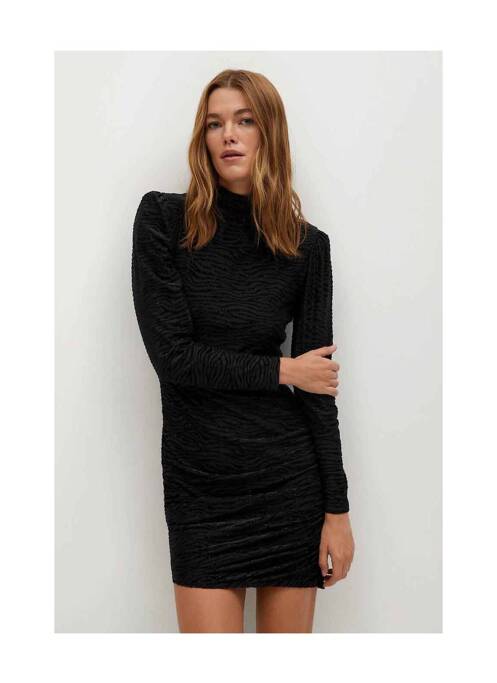Rochie lungă negru MANGO femeie