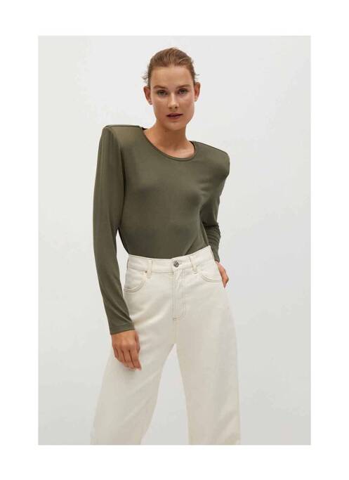 Tricou bej MANGO femeie