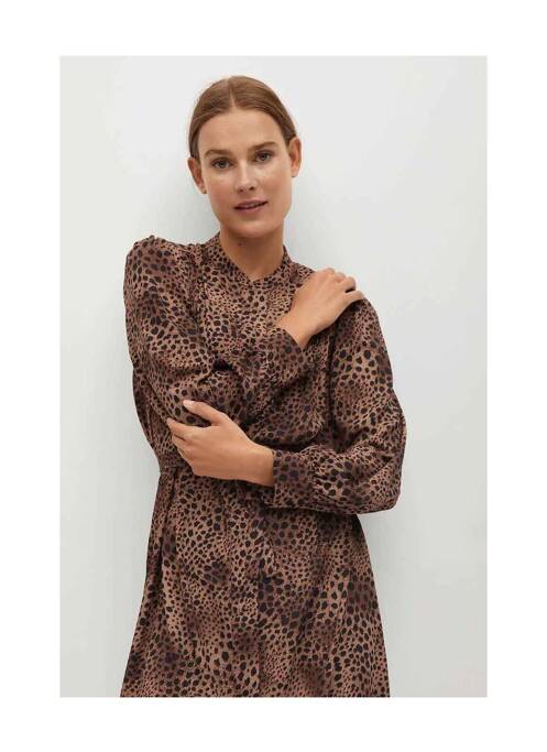 Rochie midi maro MANGO femeie