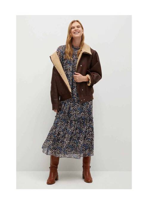 Rochie lungă maro MANGO femeie