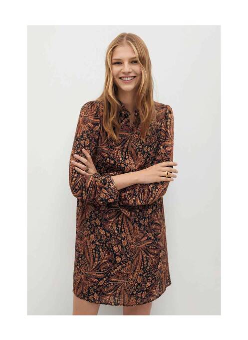 Rochie scurtă maro MANGO femeie