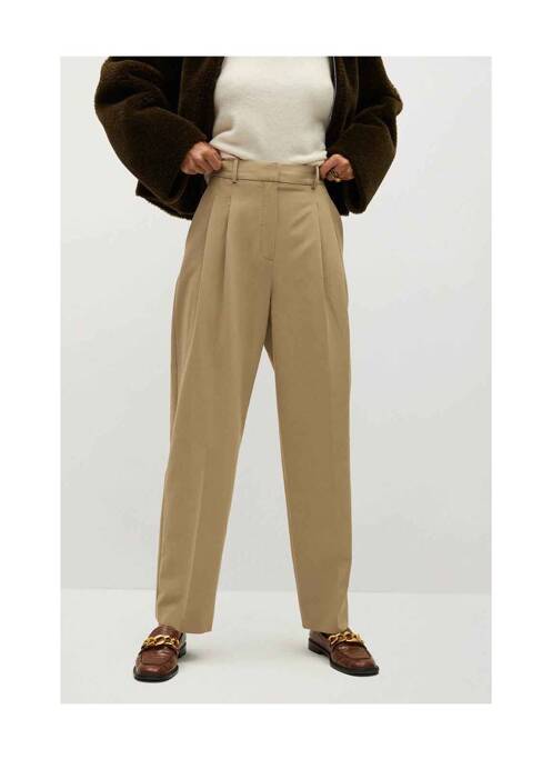 Pantalon drept maro MANGO femeie