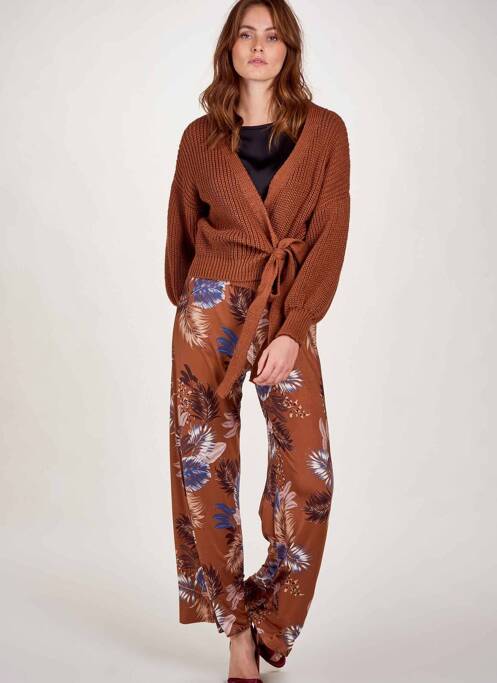 Pantalon drept bej TERRA DI SIENA femeie