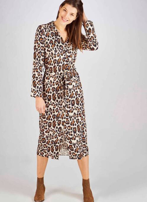 Rochie lungă maro ASTRID BLACK LABEL femeie