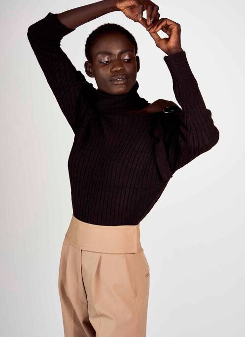 Pulover cu guler înalt negru ASTRID BLACK LABEL femeie