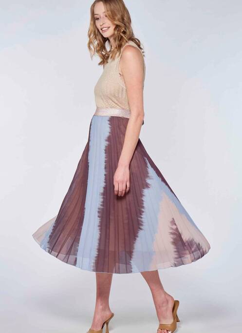 Fustă midi albastru AMELIE & AMELIE femeie