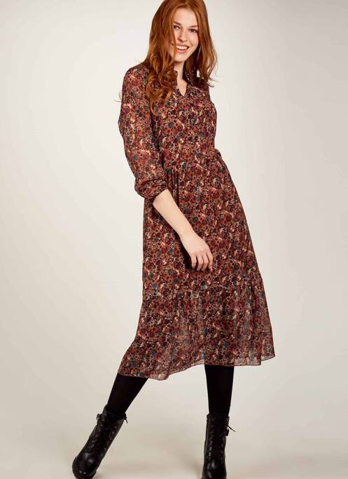 Rochie lungă maro ZABAIONE femeie