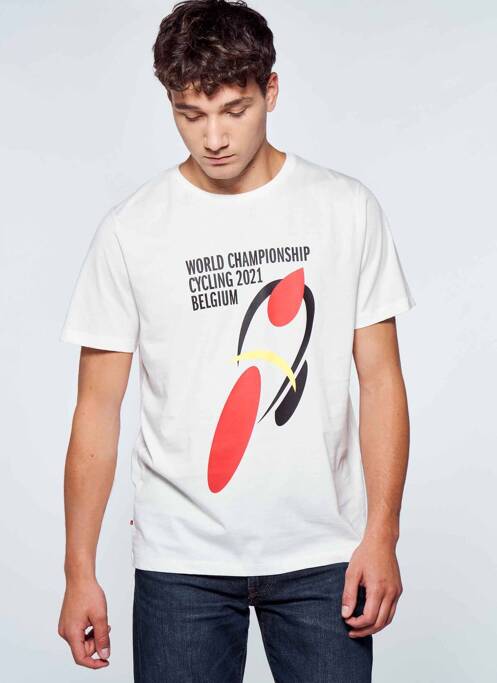 Tricou alb CYCLO CLUB MARCEL  bărbat