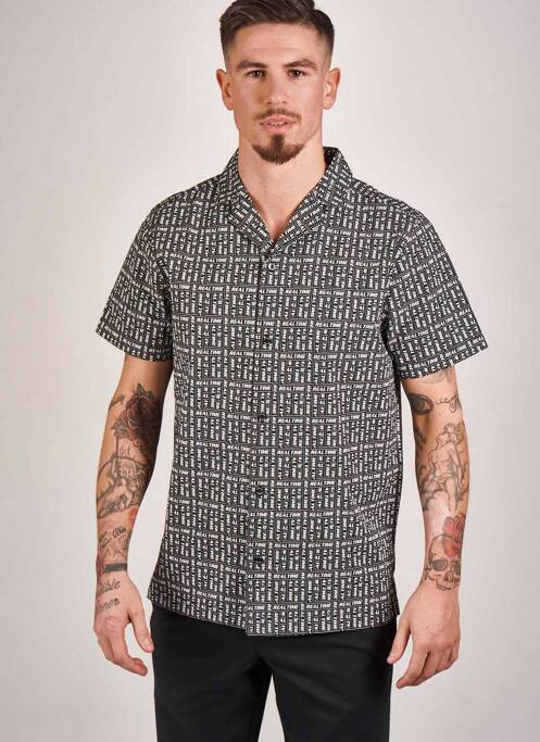 Cămașă cu mâneci scurte negru DYJCODE BY DENNIS PRAET  bărbat