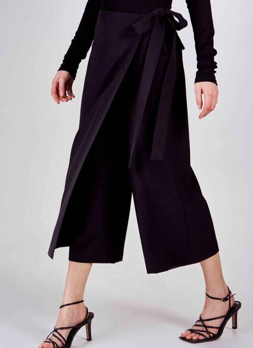 Pantalon larg negru DEUX. BY ELINE DE MUNCK femeie
