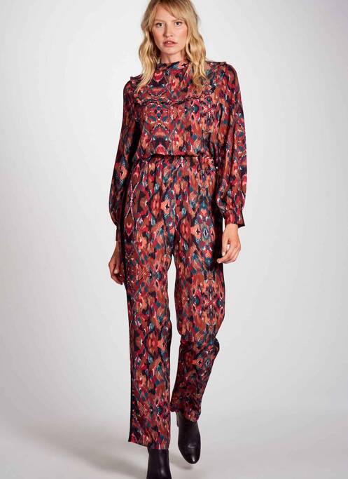 Pantalon drept roșu DEUX. BY ELINE DE MUNCK femeie