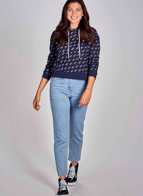 Hanorac cu glugă albastru CEMI femeie