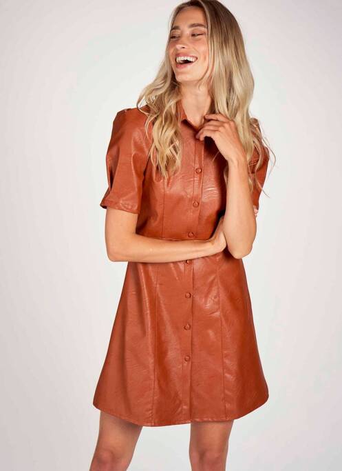 Rochie scurtă maro FOUDRE BY AURELIE VAN DAELEN femeie